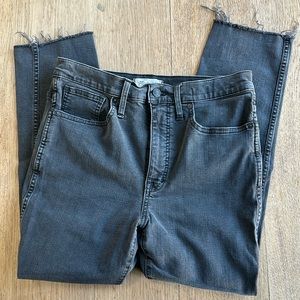Madewell black stovepipes denim